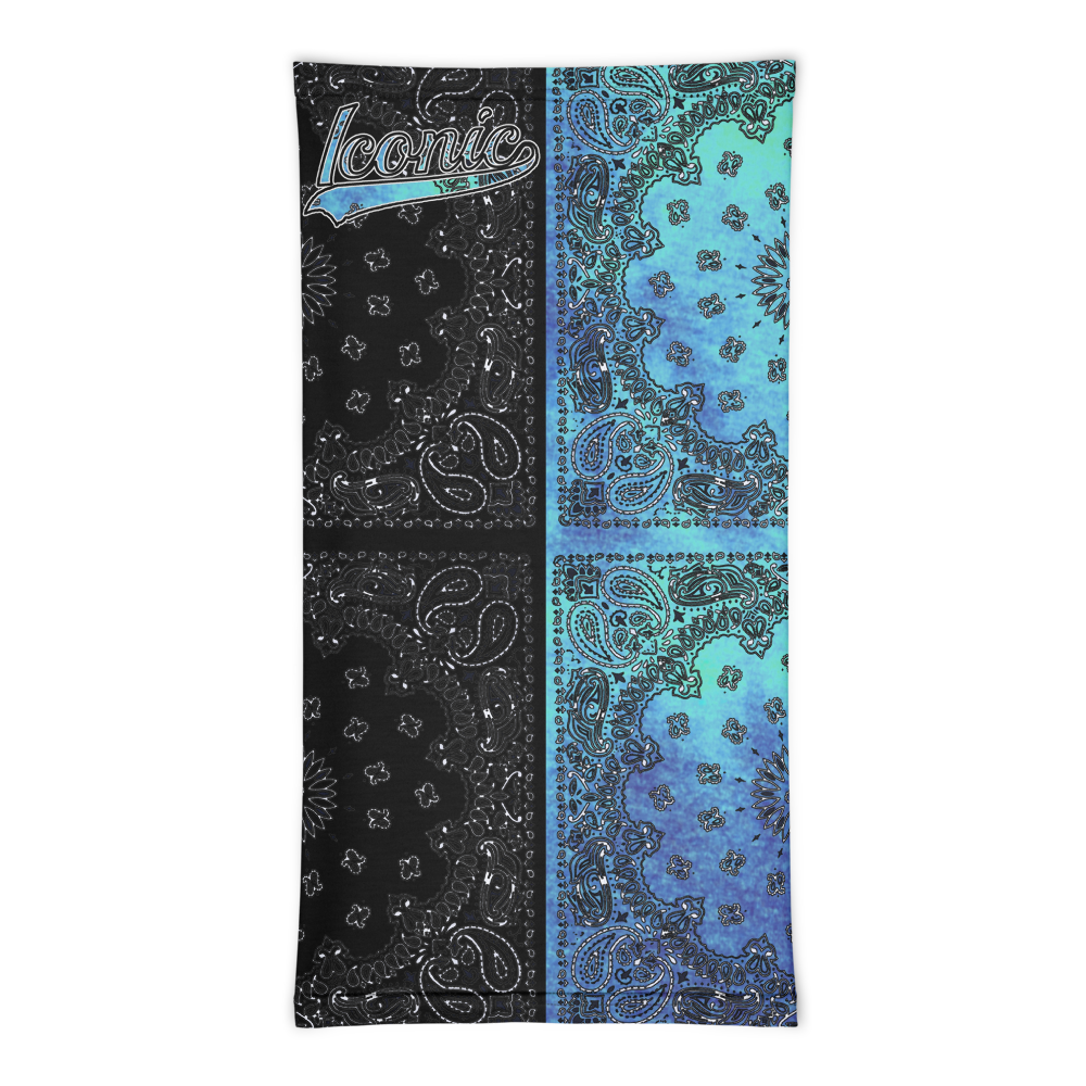 ROYAL ICONIC | Bandana Flag Tie Dye Acid Wash Aether Pour Unisex 3-in-1 Gaiter HueMan Gang Half N' Half Blue Denim 2 OPTIONS