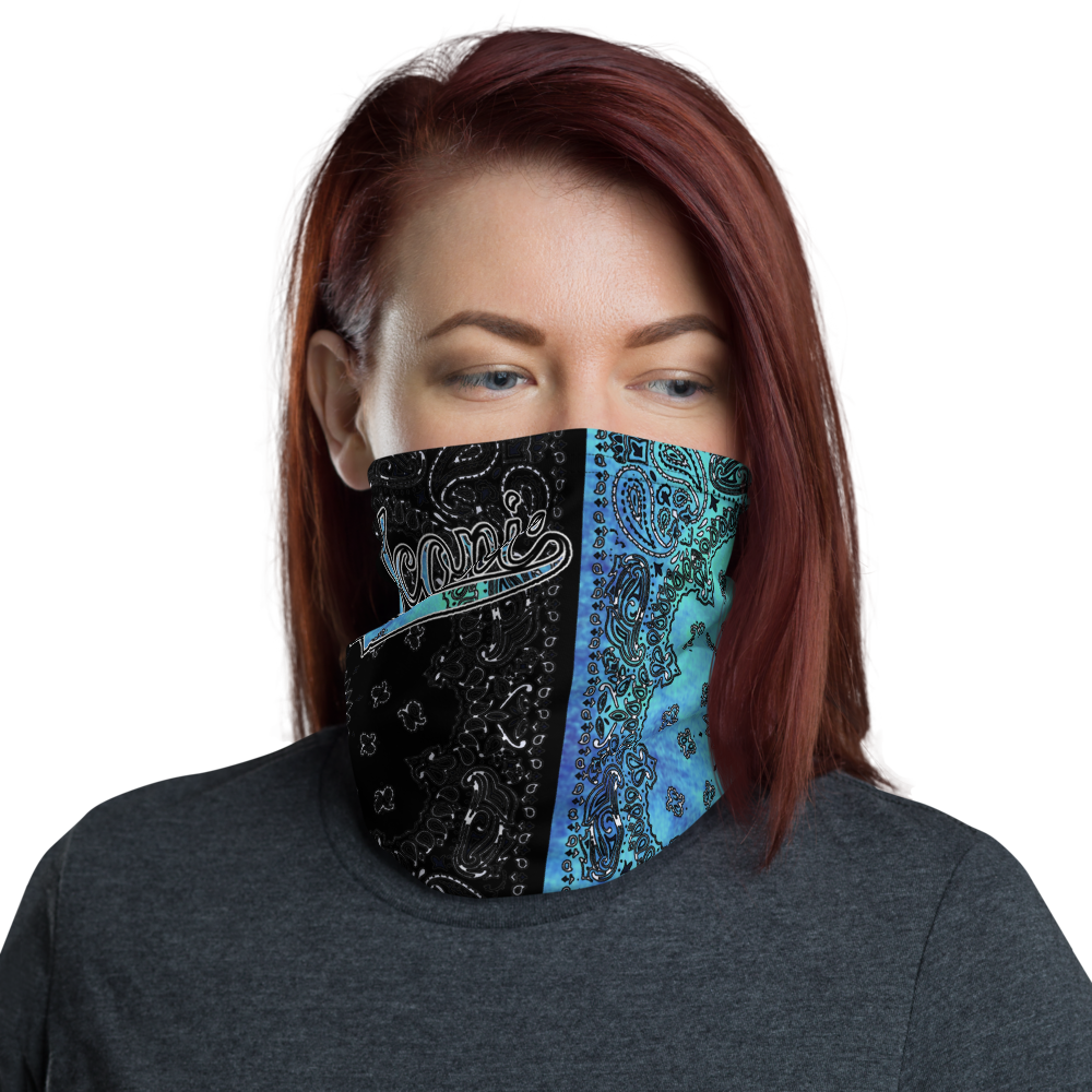 ROYAL ICONIC | Bandana Flag Tie Dye Acid Wash Aether Pour Unisex 3-in-1 Gaiter HueMan Gang Half N' Half Blue Denim 2 OPTIONS