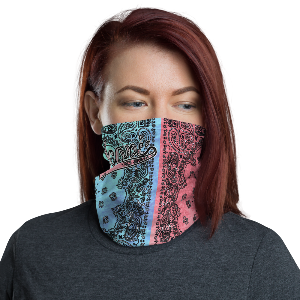 ROYAL ICONIC | Bandana Flag Tie Dye Acid Wash Aether Pour Unisex 3-in-1 Facemask Gaiter HueMan Gang Half N' Half Pink Denim 3 OPTIONS