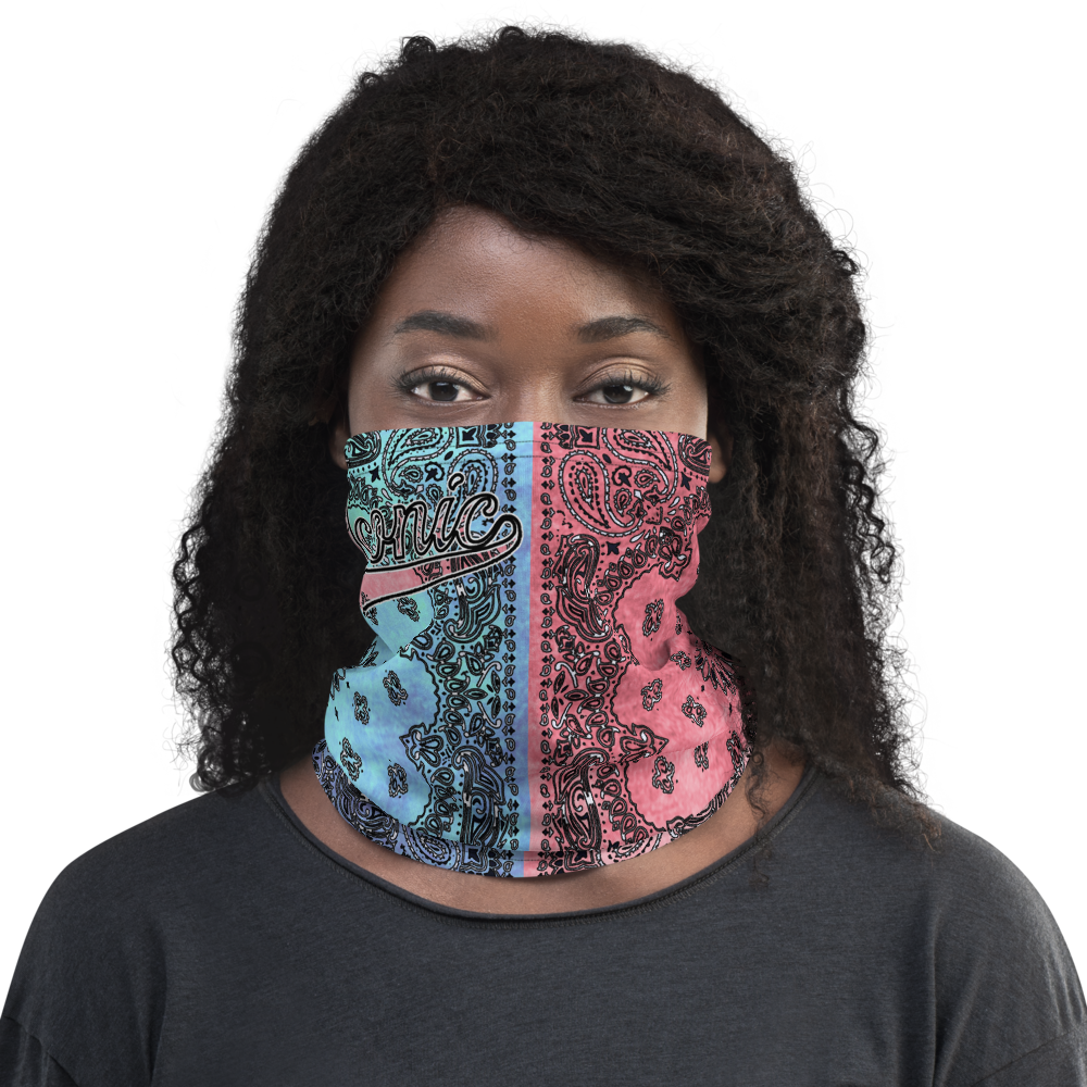 ROYAL ICONIC | Bandana Flag Tie Dye Acid Wash Aether Pour Unisex 3-in-1 Facemask Gaiter HueMan Gang Half N' Half Pink Denim 3 OPTIONS