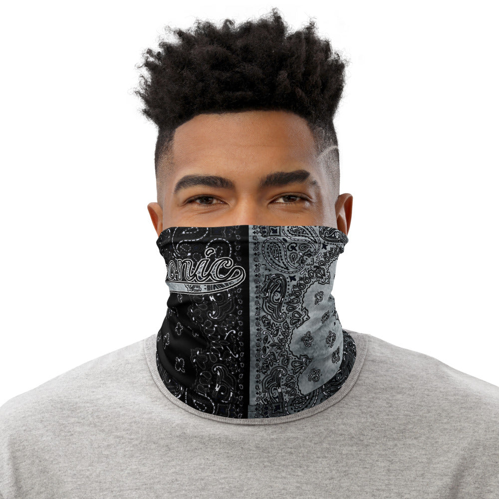 ROYAL ICONIC | Bandana Flag Unisex 3-in-1 Facemask Gaiter HueMan Gang Acid Wash Half N' Half Denim Grey 2 OPTIONS
