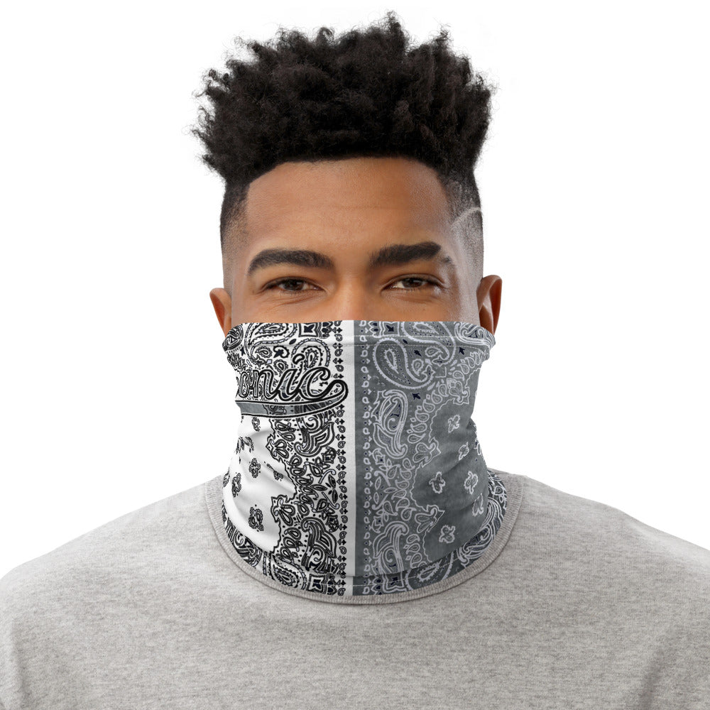 ROYAL ICONIC | Bandana Flag Unisex 3-in-1 Facemask Gaiter HueMan Gang Acid Wash Half N' Half Denim Grey 2 OPTIONS