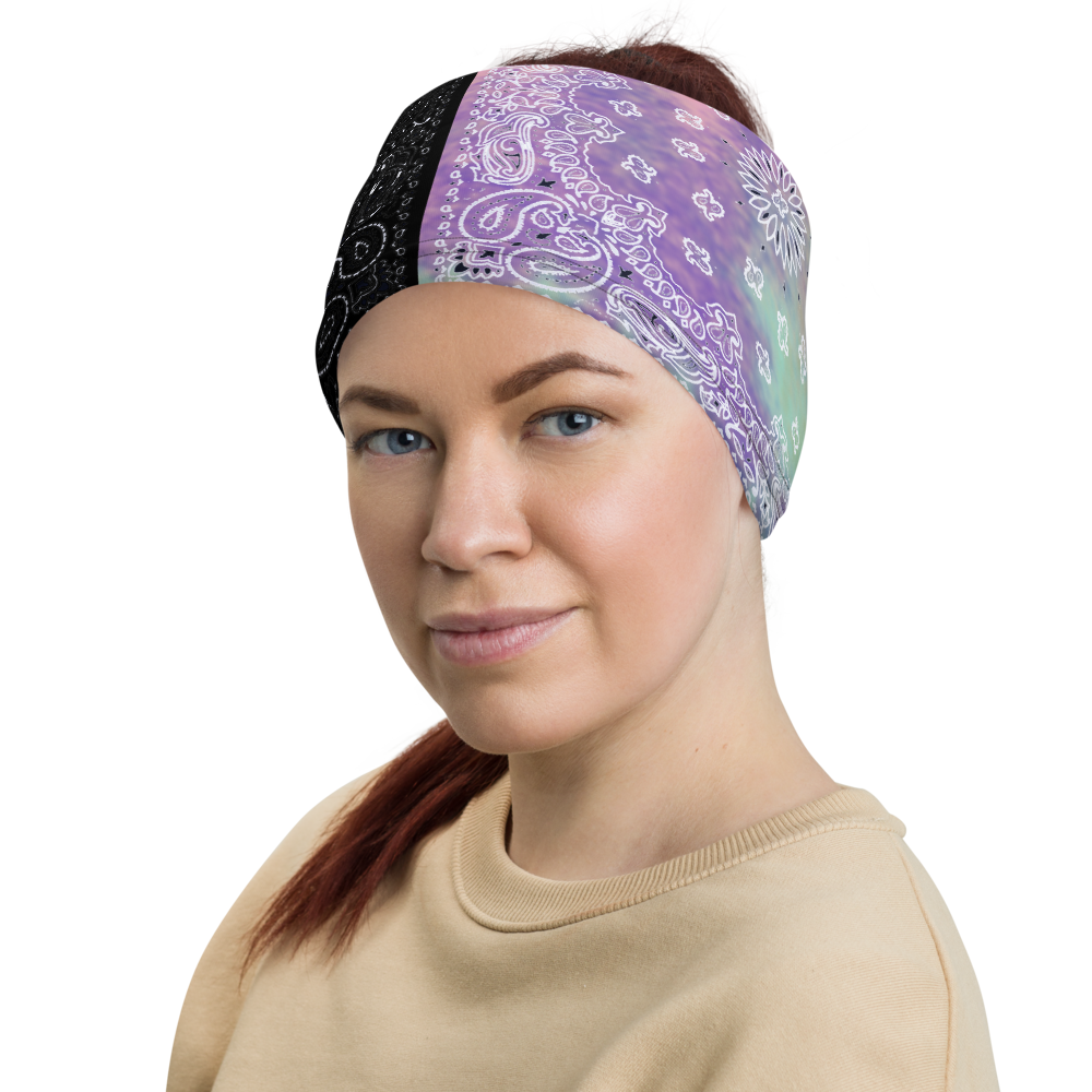 ROYAL ICONIC | Bandana Flag Tie Dye Acid Wash Aether Pour Unisex Facemask Gaiter HueMan Gang Cray On Color Cloud Cotton Candy 2 OPTIONS