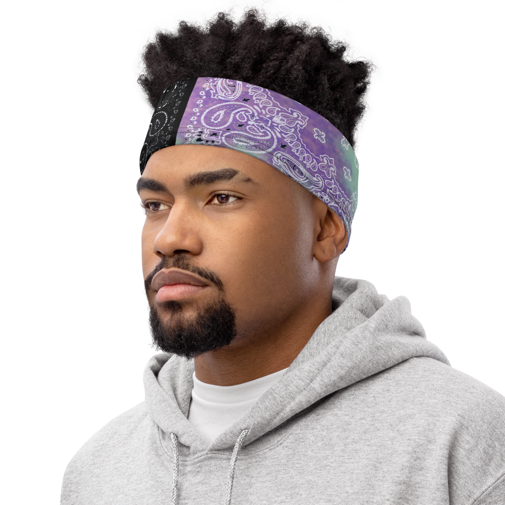 ROYAL ICONIC | Bandana Flag Tie Dye Acid Wash Aether Pour Unisex Facemask Gaiter HueMan Gang Cray On Color Cloud Cotton Candy 2 OPTIONS