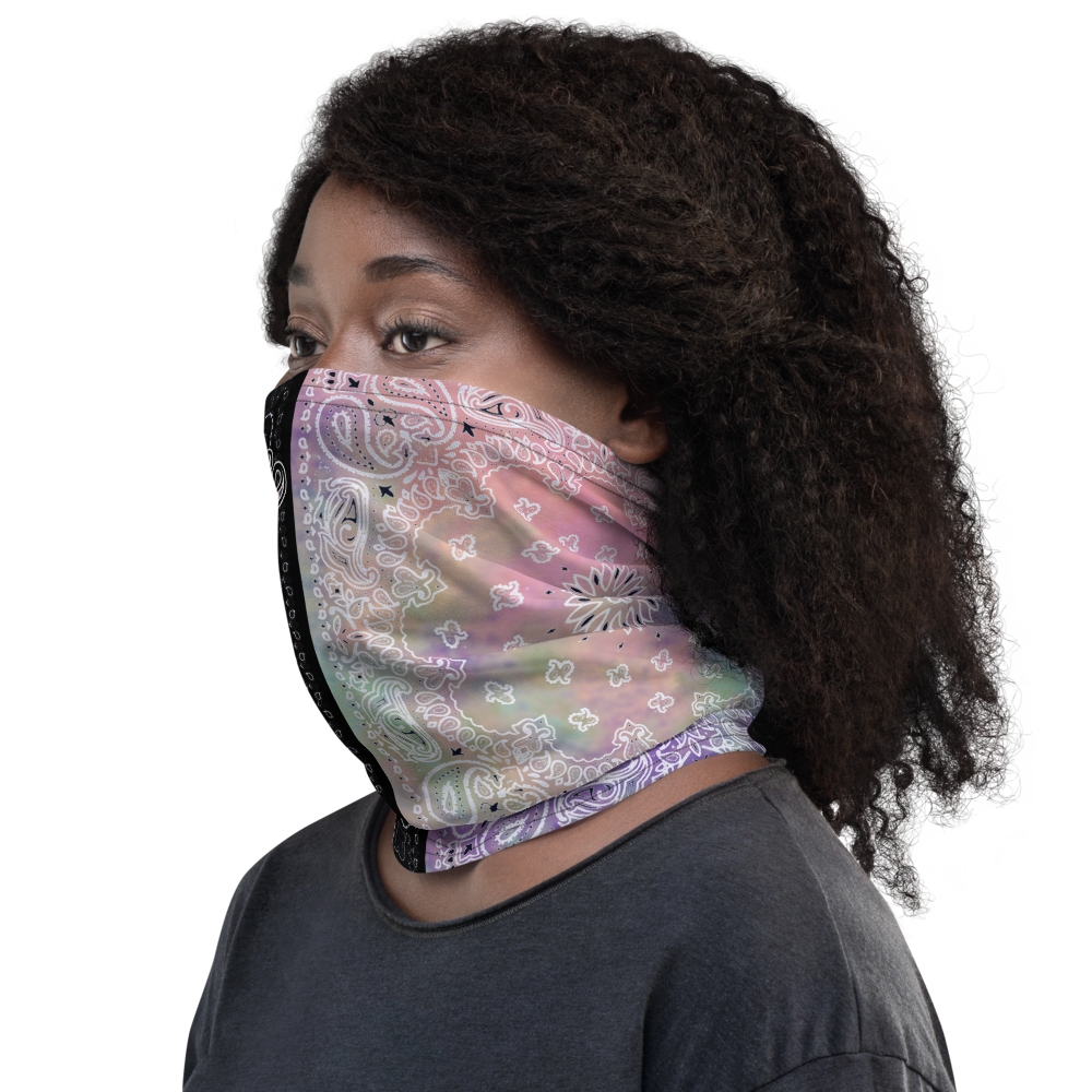 ROYAL ICONIC | Bandana Flag Tie Dye Acid Wash Aether Pour Unisex Facemask Gaiter HueMan Gang Cray On Color Cloud Cotton Candy 2 OPTIONS