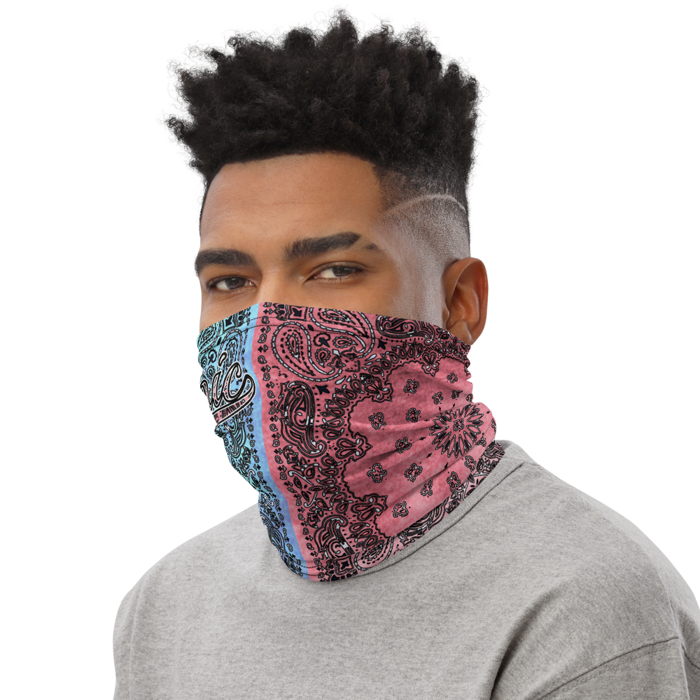 ROYAL ICONIC | Bandana Flag Tie Dye Acid Wash Aether Pour Unisex 3-in-1 Facemask Gaiter HueMan Gang Half N' Half Pink Denim 3 OPTIONS