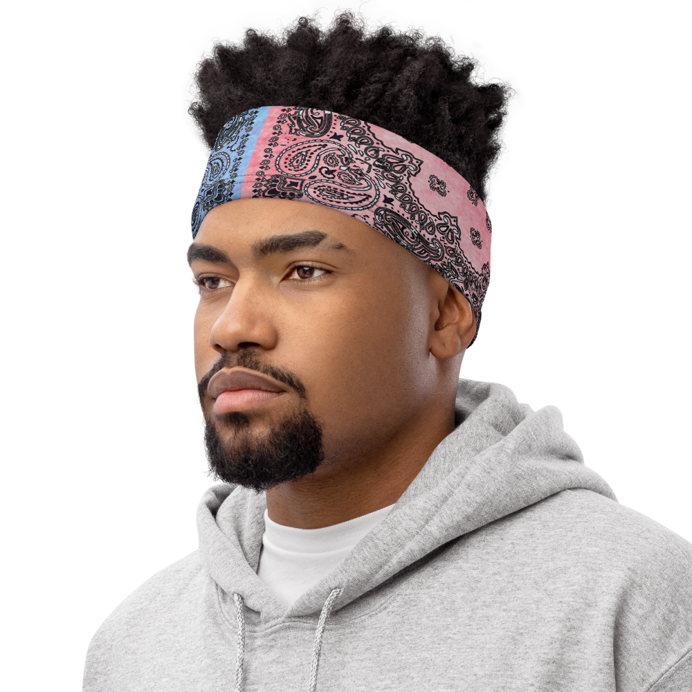 ROYAL ICONIC | Bandana Flag Tie Dye Acid Wash Aether Pour Unisex 3-in-1 Facemask Gaiter HueMan Gang Half N' Half Pink Denim 3 OPTIONS