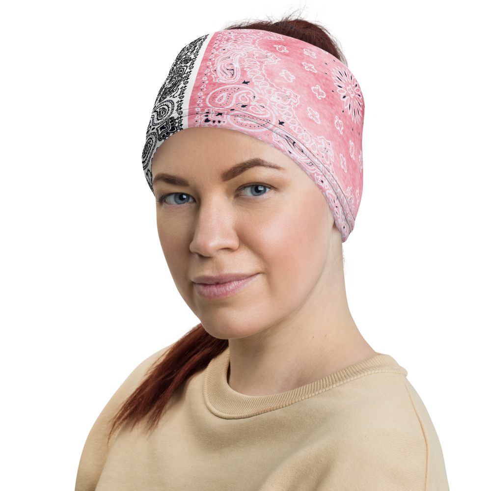 ROYAL ICONIC | Bandana Flag Tie Dye Acid Wash Aether Pour Unisex 3-in-1 Facemask Gaiter HueMan Gang Half N' Half Pink Denim 3 OPTIONS