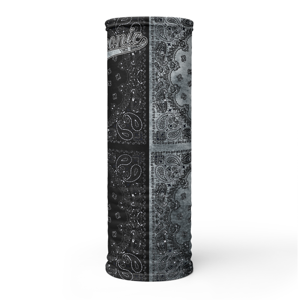 ROYAL ICONIC | Bandana Flag Unisex 3-in-1 Facemask Gaiter HueMan Gang Acid Wash Half N' Half Denim Grey 2 OPTIONS