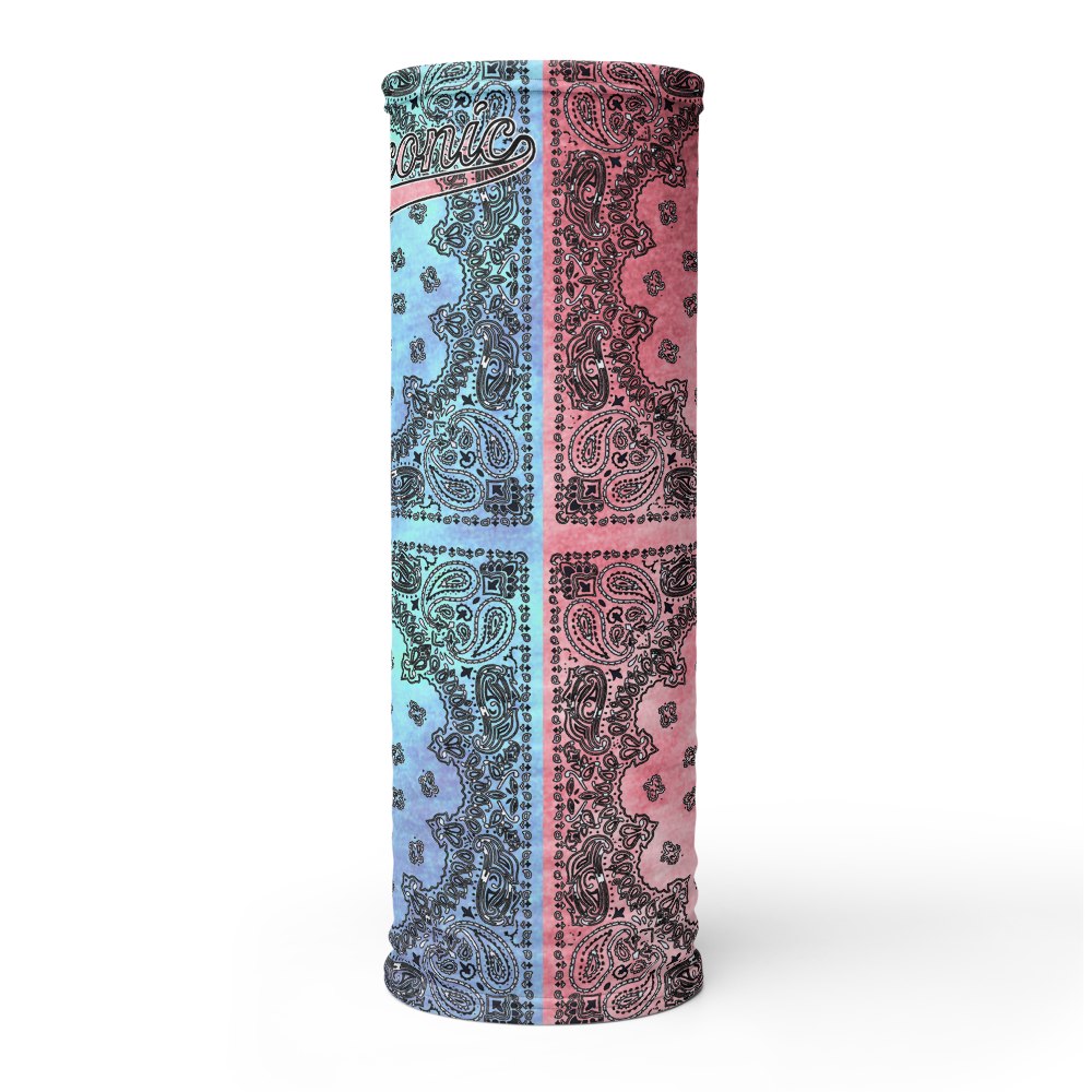 ROYAL ICONIC | Bandana Flag Tie Dye Acid Wash Aether Pour Unisex 3-in-1 Facemask Gaiter HueMan Gang Half N' Half Pink Denim 3 OPTIONS