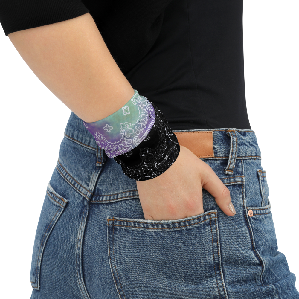 ROYAL ICONIC | Bandana Flag Tie Dye Acid Wash Aether Pour Unisex Facemask Gaiter HueMan Gang Cray On Color Cloud Cotton Candy 2 OPTIONS