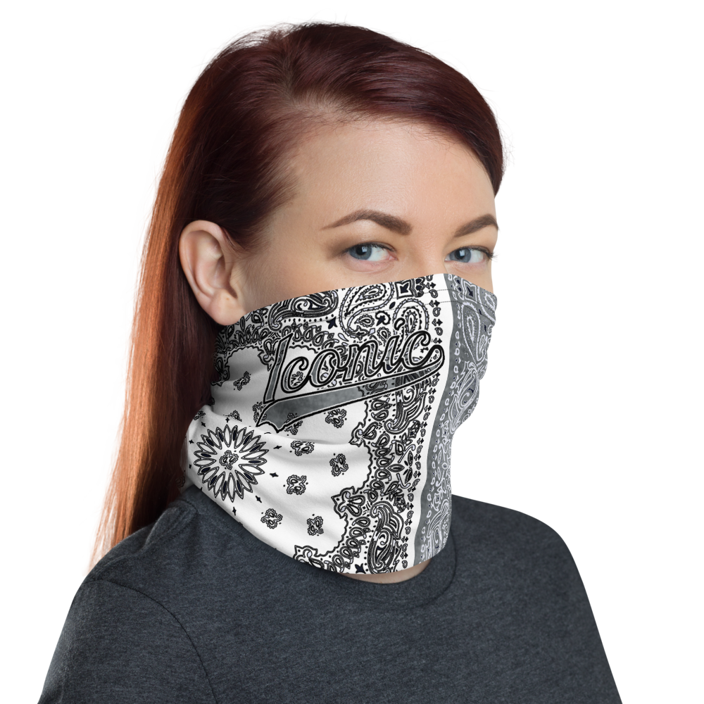 ROYAL ICONIC | Bandana Flag Unisex 3-in-1 Facemask Gaiter HueMan Gang Acid Wash Half N' Half Denim Grey 2 OPTIONS