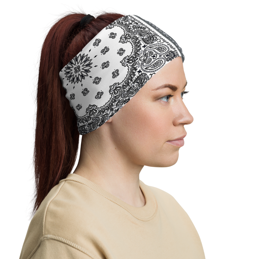 ROYAL ICONIC | Bandana Flag Unisex 3-in-1 Facemask Gaiter HueMan Gang Acid Wash Half N' Half Denim Grey 2 OPTIONS