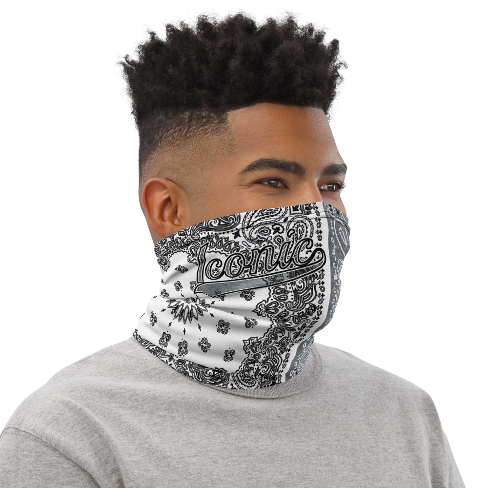 ROYAL ICONIC | Bandana Flag Unisex 3-in-1 Facemask Gaiter HueMan Gang Acid Wash Half N' Half Denim Grey 2 OPTIONS