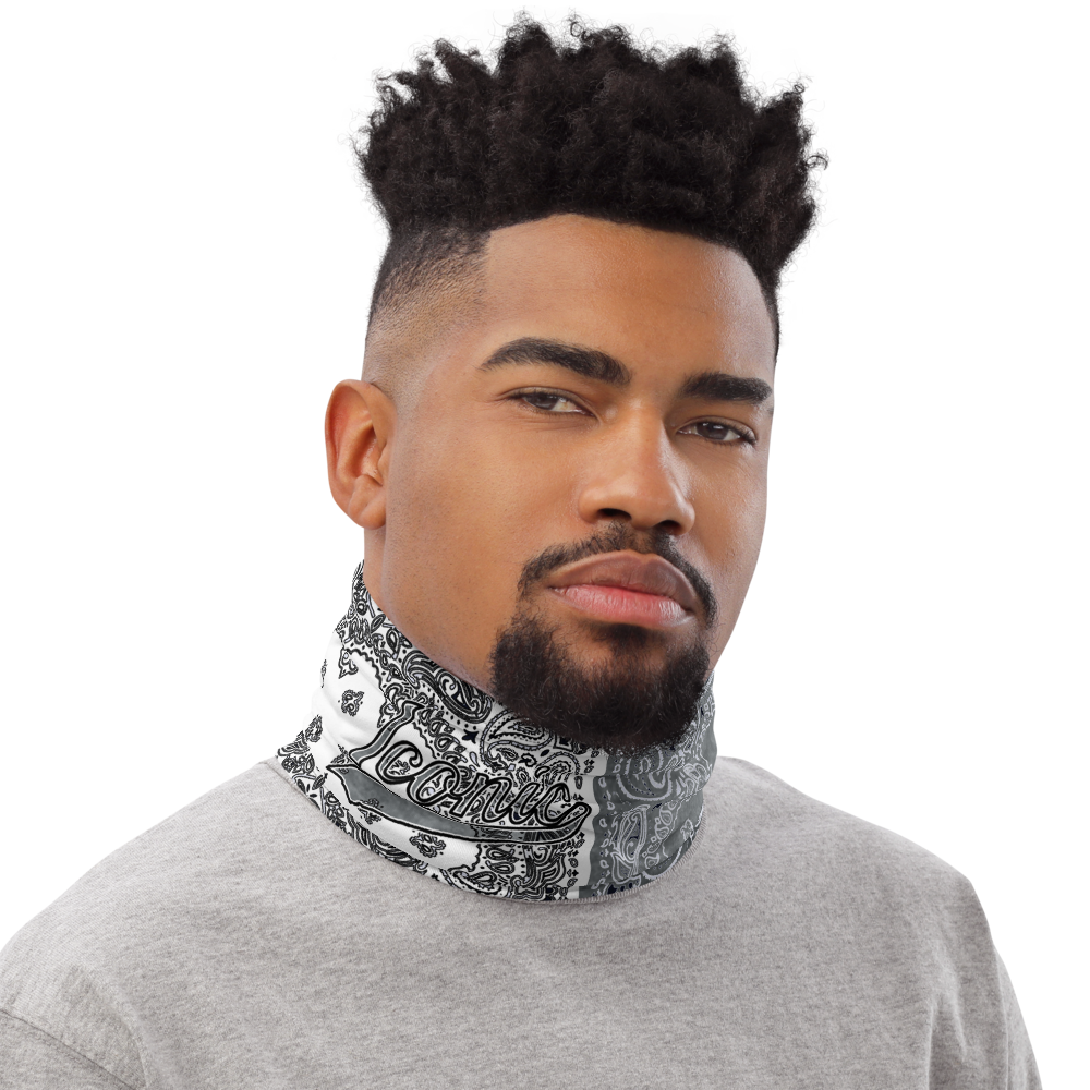 ROYAL ICONIC | Bandana Flag Unisex 3-in-1 Facemask Gaiter HueMan Gang Acid Wash Half N' Half Denim Grey 2 OPTIONS