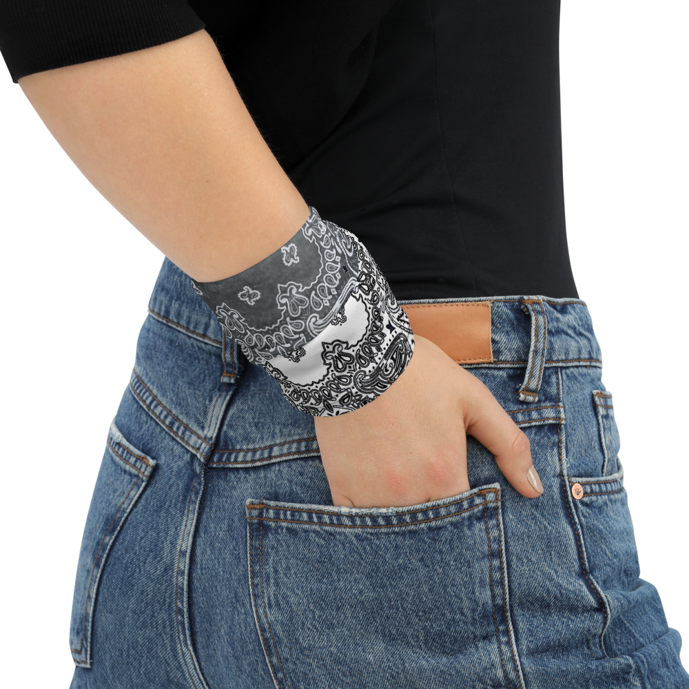 ROYAL ICONIC | Bandana Flag Unisex 3-in-1 Facemask Gaiter HueMan Gang Acid Wash Half N' Half Denim Grey 2 OPTIONS
