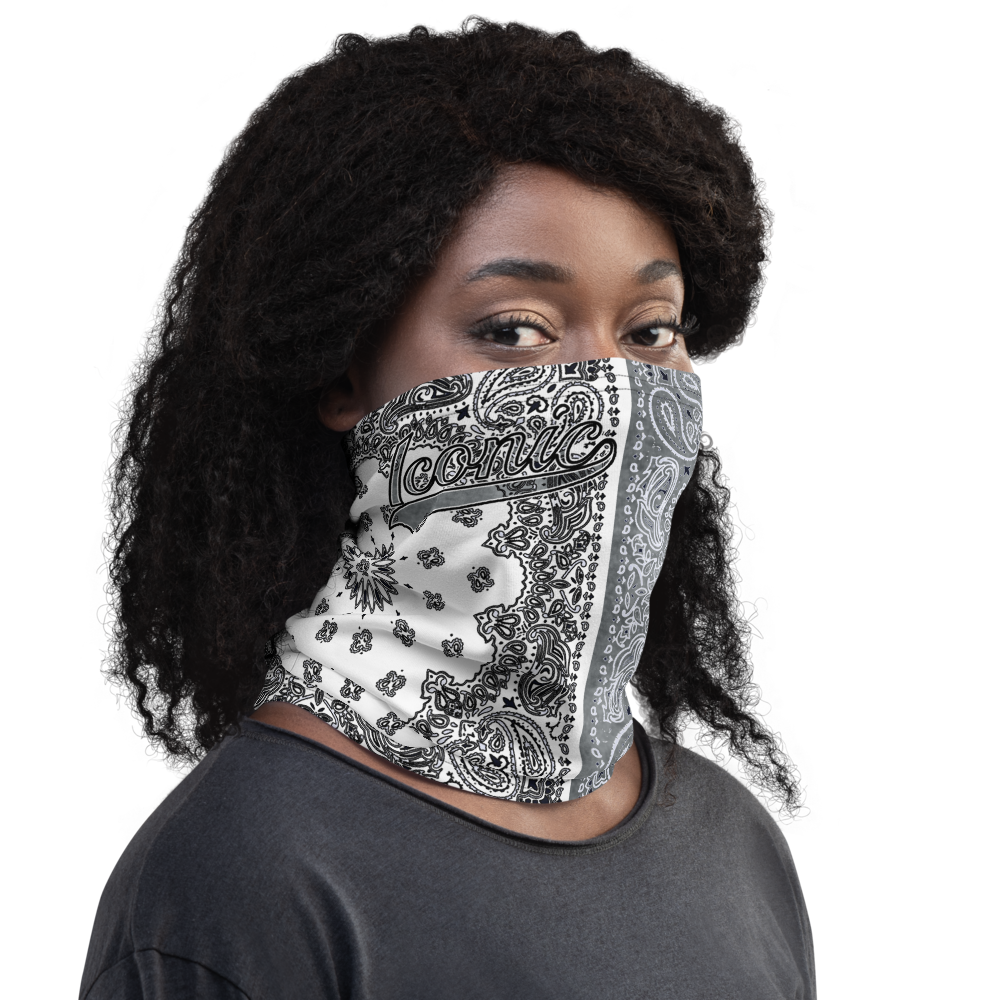 ROYAL ICONIC | Bandana Flag Unisex 3-in-1 Facemask Gaiter HueMan Gang Acid Wash Half N' Half Denim Grey 2 OPTIONS