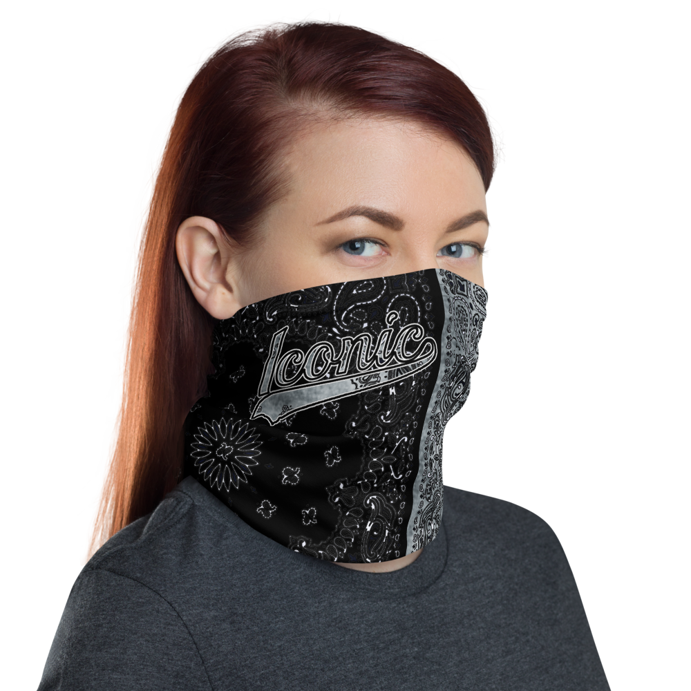 ROYAL ICONIC | Bandana Flag Unisex 3-in-1 Facemask Gaiter HueMan Gang Acid Wash Half N' Half Denim Grey 2 OPTIONS