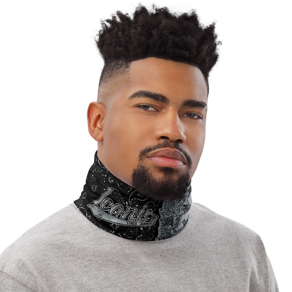 ROYAL ICONIC | Bandana Flag Unisex 3-in-1 Facemask Gaiter HueMan Gang Acid Wash Half N' Half Denim Grey 2 OPTIONS