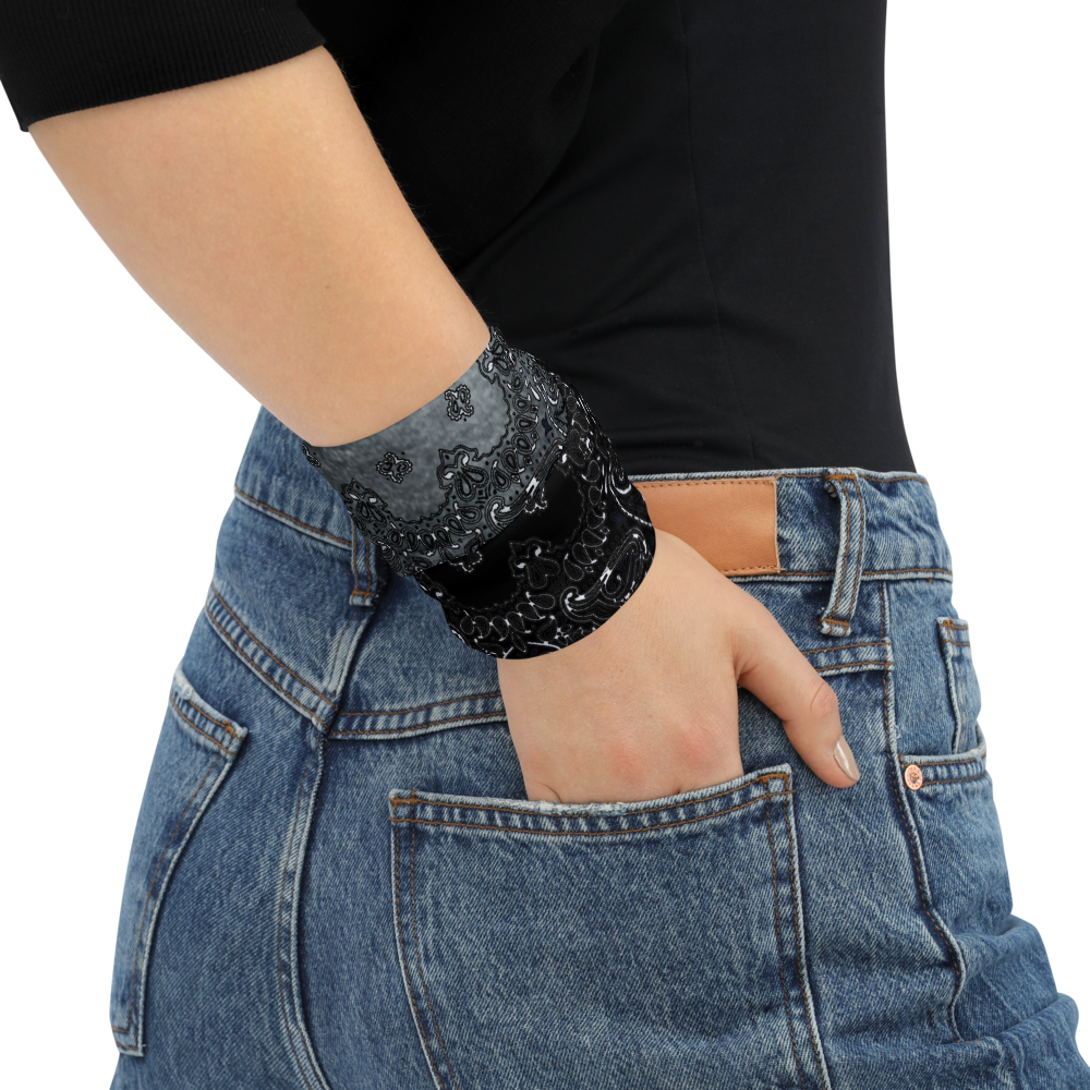 ROYAL ICONIC | Bandana Flag Unisex 3-in-1 Facemask Gaiter HueMan Gang Acid Wash Half N' Half Denim Grey 2 OPTIONS