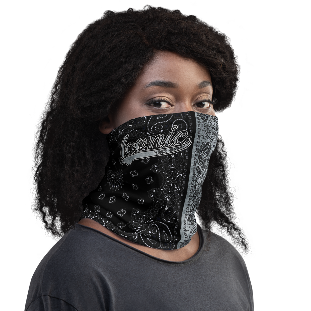 ROYAL ICONIC | Bandana Flag Unisex 3-in-1 Facemask Gaiter HueMan Gang Acid Wash Half N' Half Denim Grey 2 OPTIONS