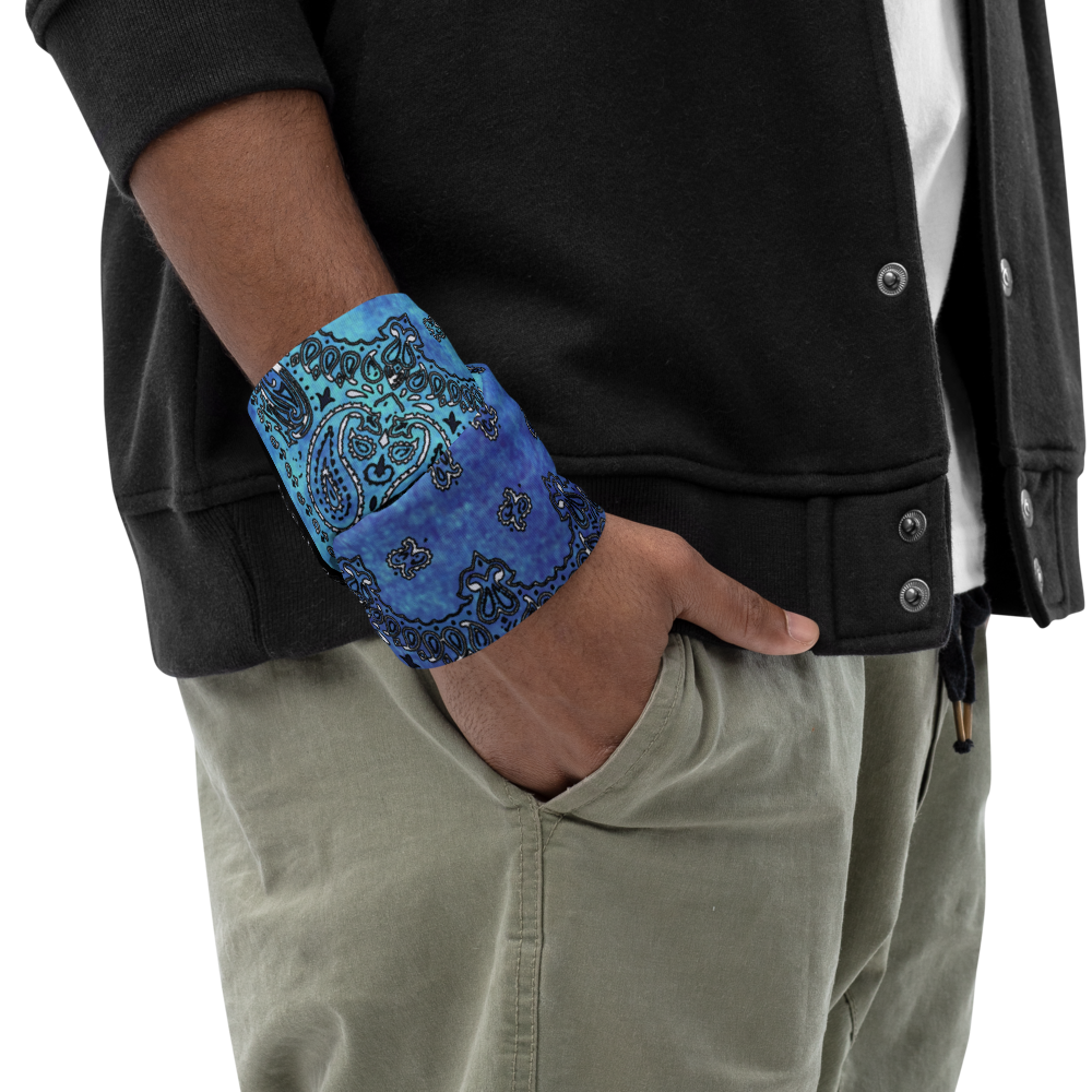 ROYAL ICONIC | Bandana Flag Tie Dye Acid Wash Aether Pour Unisex 3-in-1 Gaiter HueMan Gang Half N' Half Blue Denim 2 OPTIONS