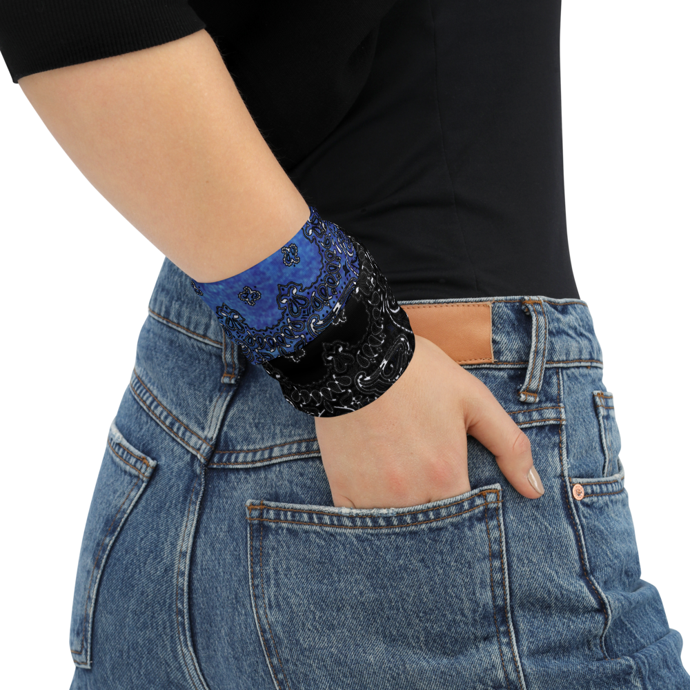 ROYAL ICONIC | Bandana Flag Tie Dye Acid Wash Aether Pour Unisex 3-in-1 Gaiter HueMan Gang Half N' Half Blue Denim 2 OPTIONS