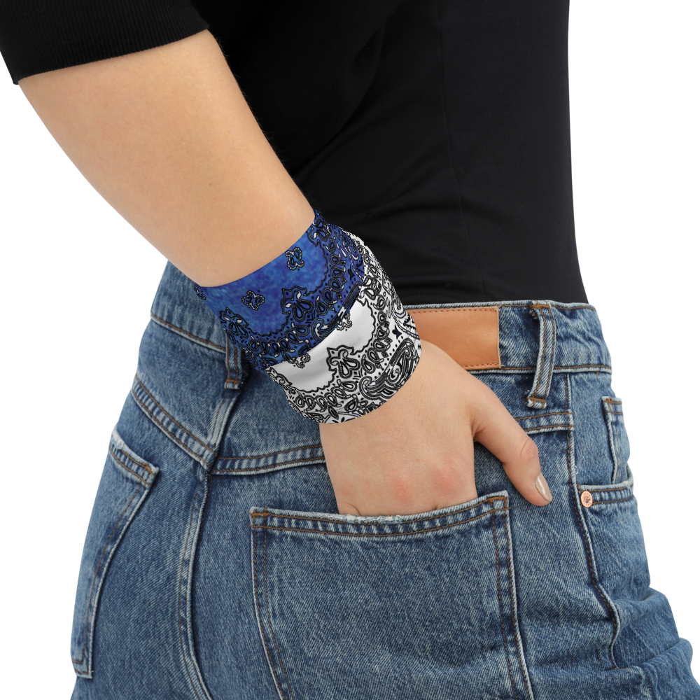 ROYAL ICONIC | Bandana Flag Tie Dye Acid Wash Aether Pour Unisex 3-in-1 Gaiter HueMan Gang Half N' Half Blue Denim 2 OPTIONS