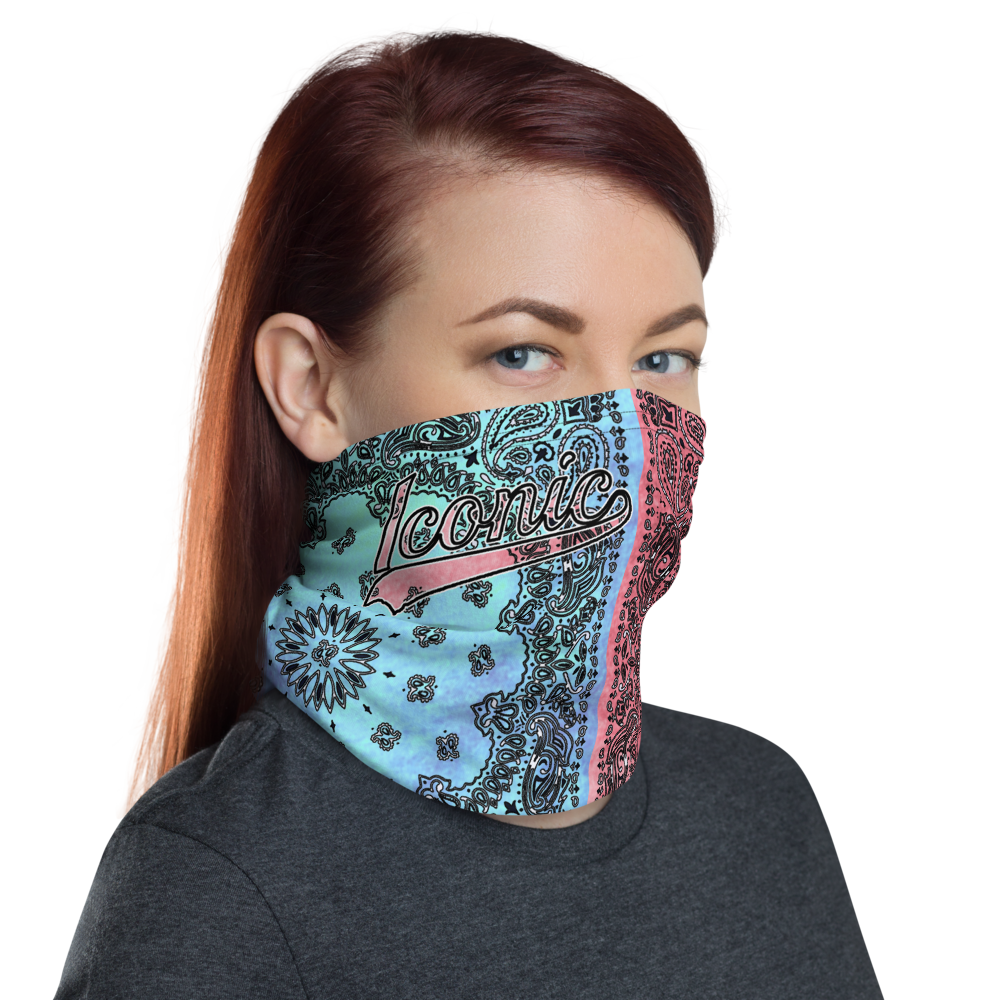 ROYAL ICONIC | Bandana Flag Tie Dye Acid Wash Aether Pour Unisex 3-in-1 Facemask Gaiter HueMan Gang Half N' Half Pink Denim 3 OPTIONS