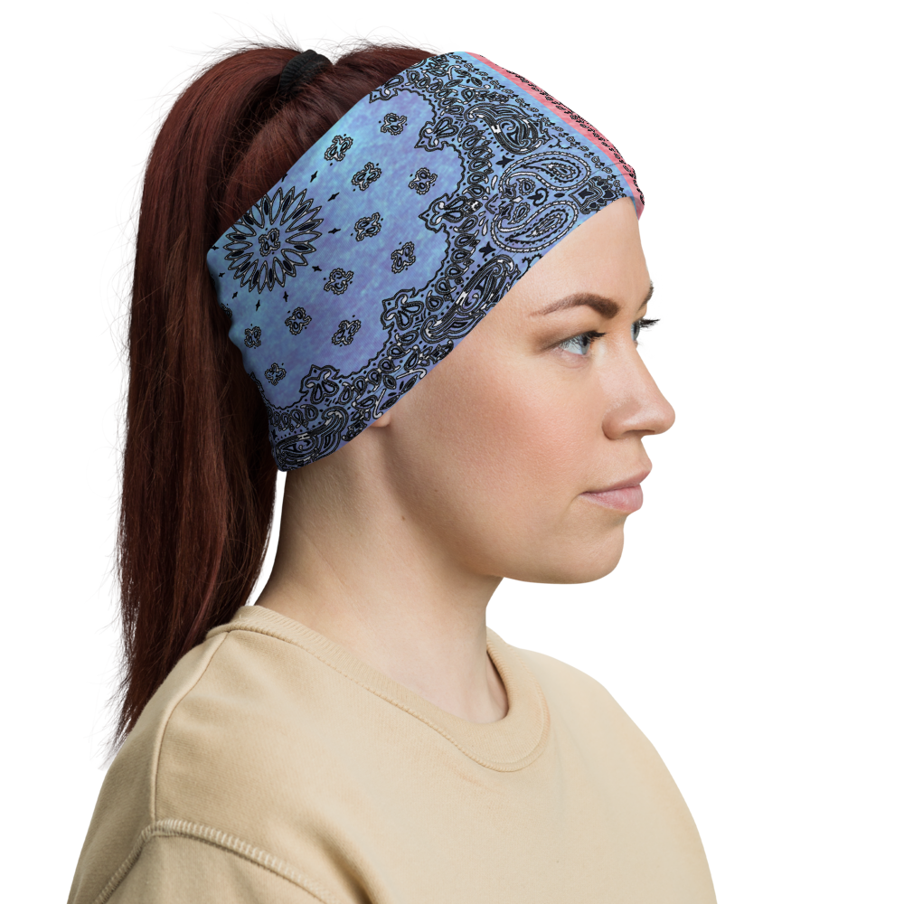 ROYAL ICONIC | Bandana Flag Tie Dye Acid Wash Aether Pour Unisex 3-in-1 Facemask Gaiter HueMan Gang Half N' Half Pink Denim 3 OPTIONS