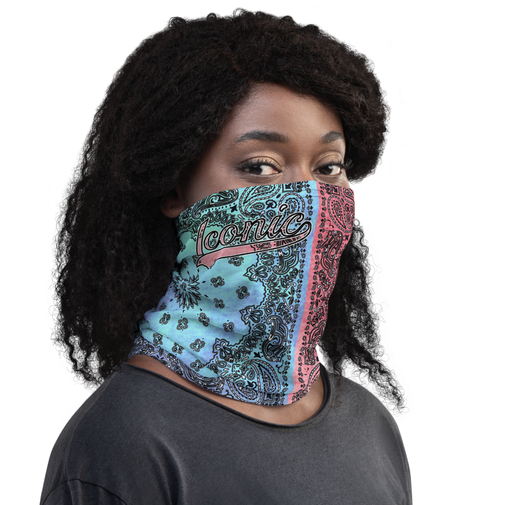 ROYAL ICONIC | Bandana Flag Tie Dye Acid Wash Aether Pour Unisex 3-in-1 Facemask Gaiter HueMan Gang Half N' Half Pink Denim 3 OPTIONS