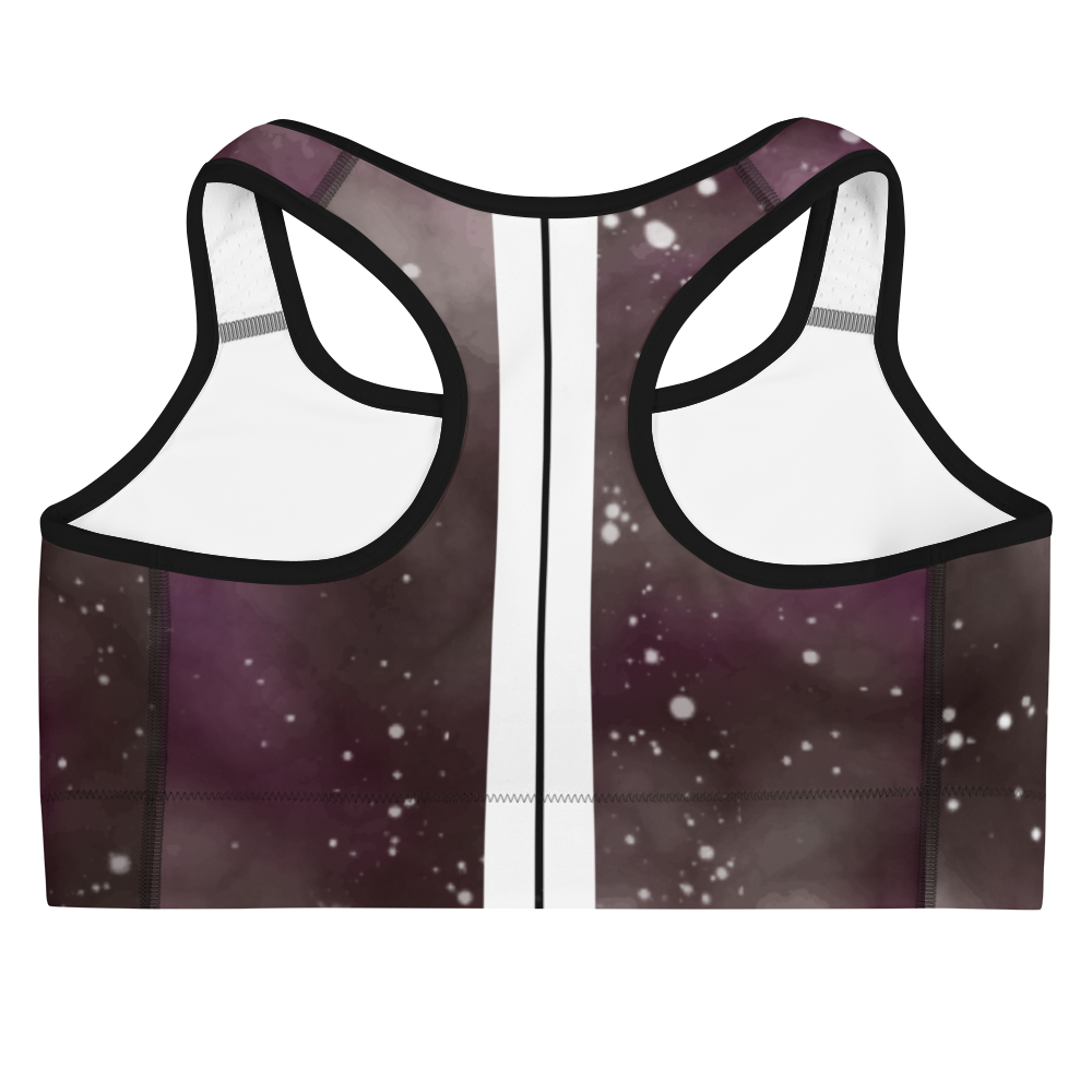 ROYAL ICONIC | Acid Wash Bleach Dye Galaxy Tie Dye Sports Bra Front Facing Malibu Stripe Ether Cloud Wine Maroon Wash
