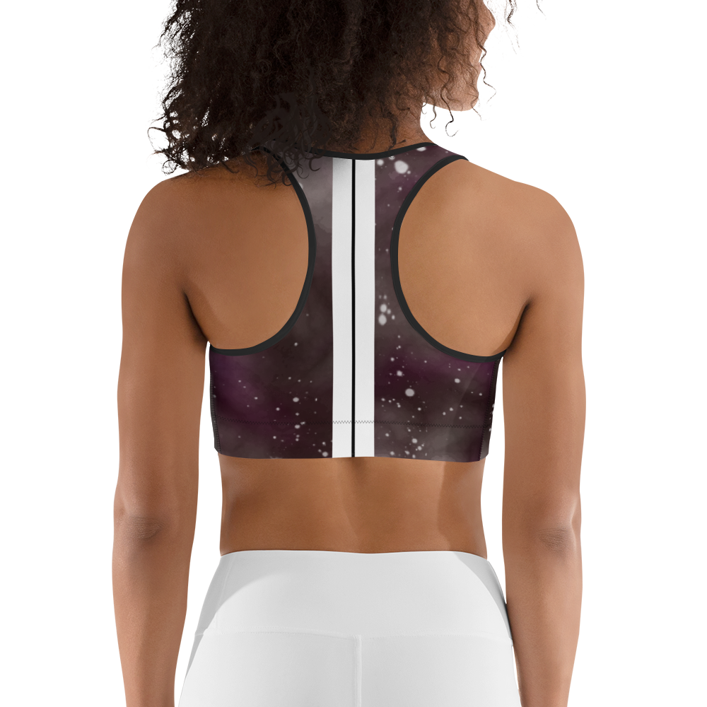 ROYAL ICONIC | Acid Wash Bleach Dye Galaxy Tie Dye Sports Bra Front Facing Malibu Stripe Ether Cloud Wine Maroon Wash