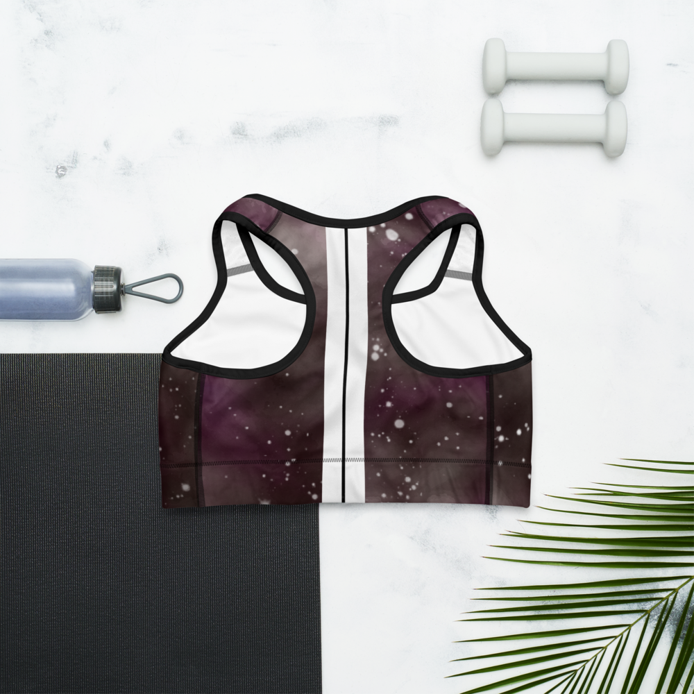 ROYAL ICONIC | Acid Wash Bleach Dye Galaxy Tie Dye Sports Bra Front Facing Malibu Stripe Ether Cloud Wine Maroon Wash