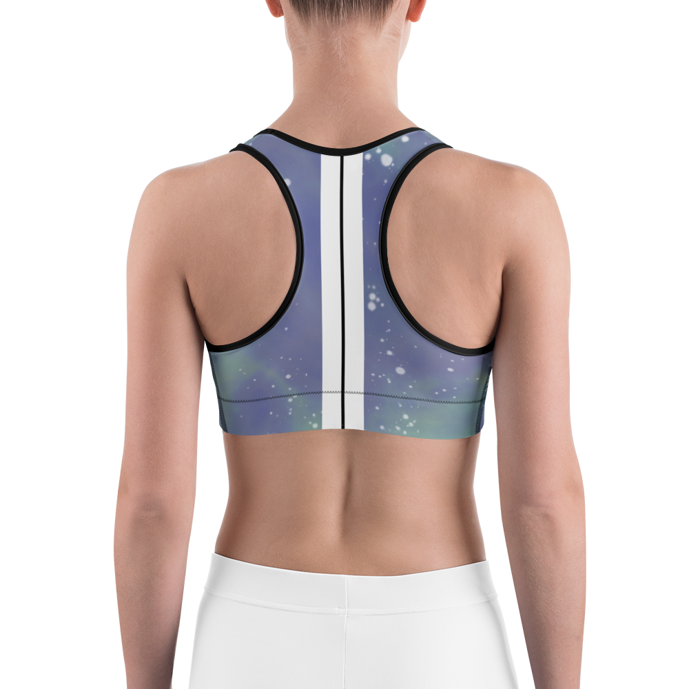 ROYAL ICONIC | Acid Wash Bleach Dye Galaxy Tie Dye Sports Bra Malibu Side Stripe Ascend Ether 1 Wash