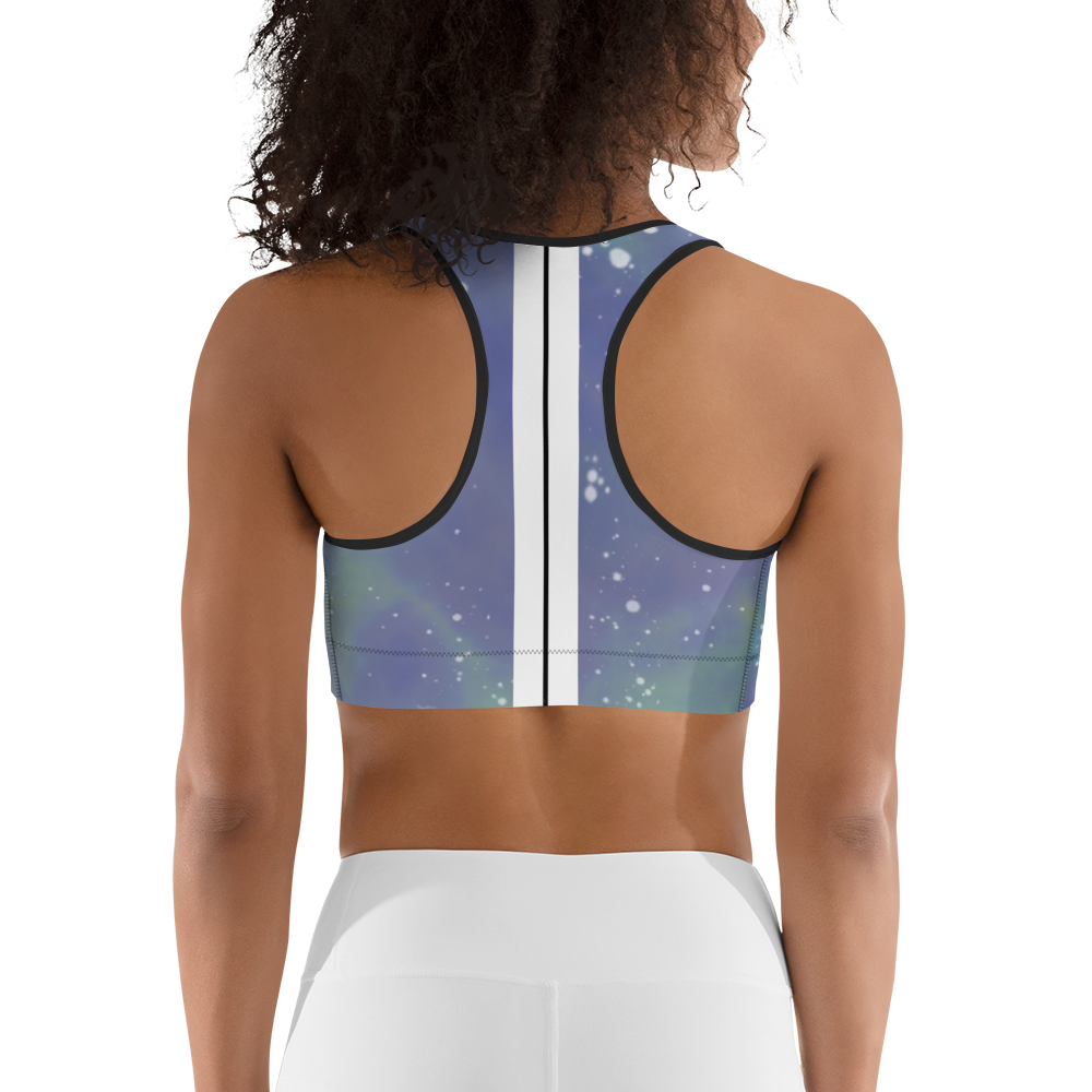 ROYAL ICONIC | Acid Wash Bleach Dye Galaxy Tie Dye Sports Bra Malibu Side Stripe Ascend Ether 1 Wash
