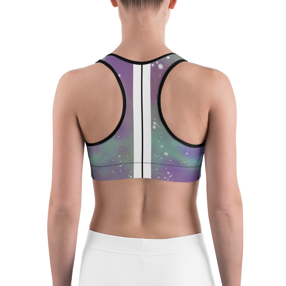 ROYAL ICONIC | Acid Wash Bleach Dye Galaxy Tie Dye Sports Bra Malibu Side Stripe Ascend Ether 2 Wash