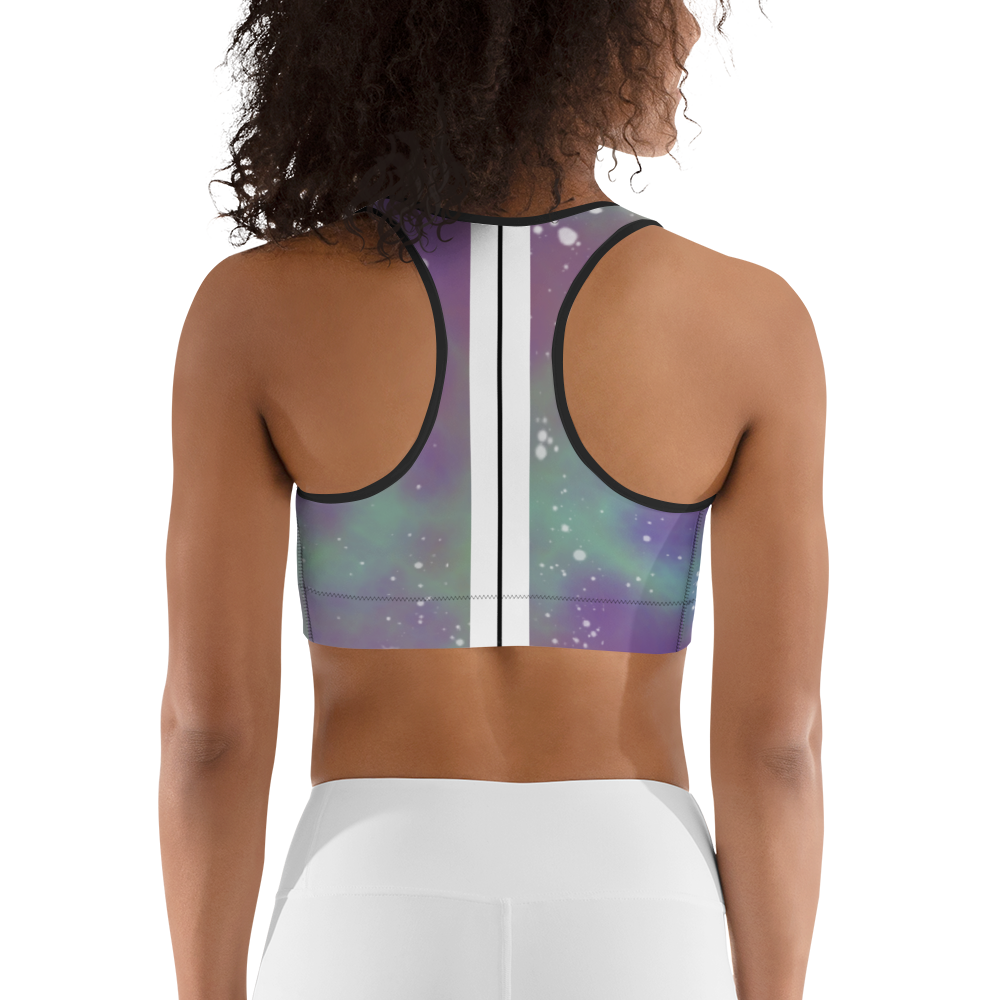 ROYAL ICONIC | Acid Wash Bleach Dye Galaxy Tie Dye Sports Bra Malibu Side Stripe Ascend Ether 2 Wash