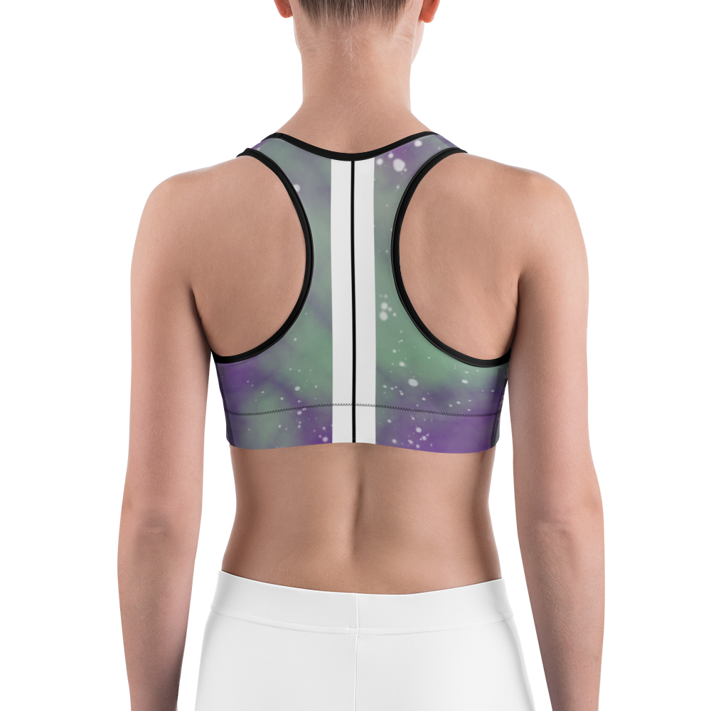 ROYAL ICONIC | Acid Wash Bleach Dye Galaxy Tie Dye Sports Bra Malibu Side Stripe Ascend Ether 4 Wash