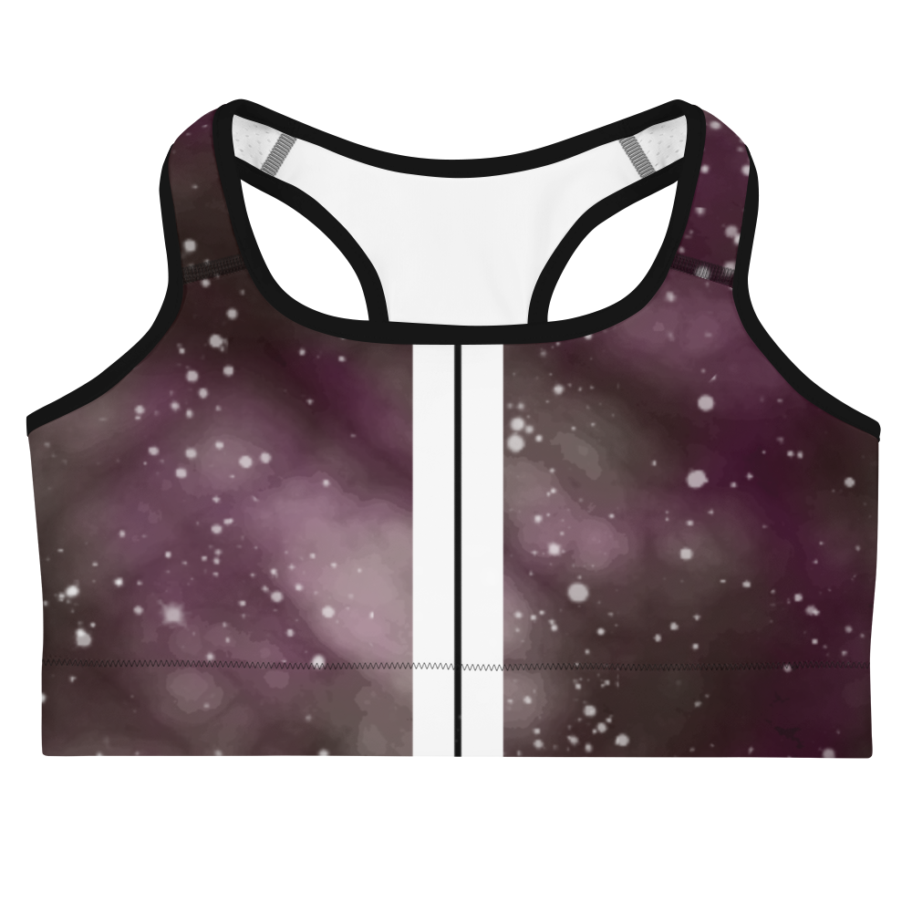 ROYAL ICONIC | Acid Wash Bleach Dye Galaxy Tie Dye Sports Bra Front Facing Malibu Stripe Ether Cloud Wine Maroon Wash
