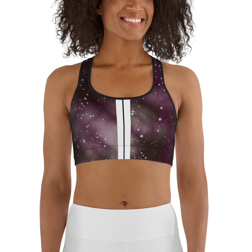 ROYAL ICONIC | Acid Wash Bleach Dye Galaxy Tie Dye Sports Bra Front Facing Malibu Stripe Ether Cloud Wine Maroon Wash