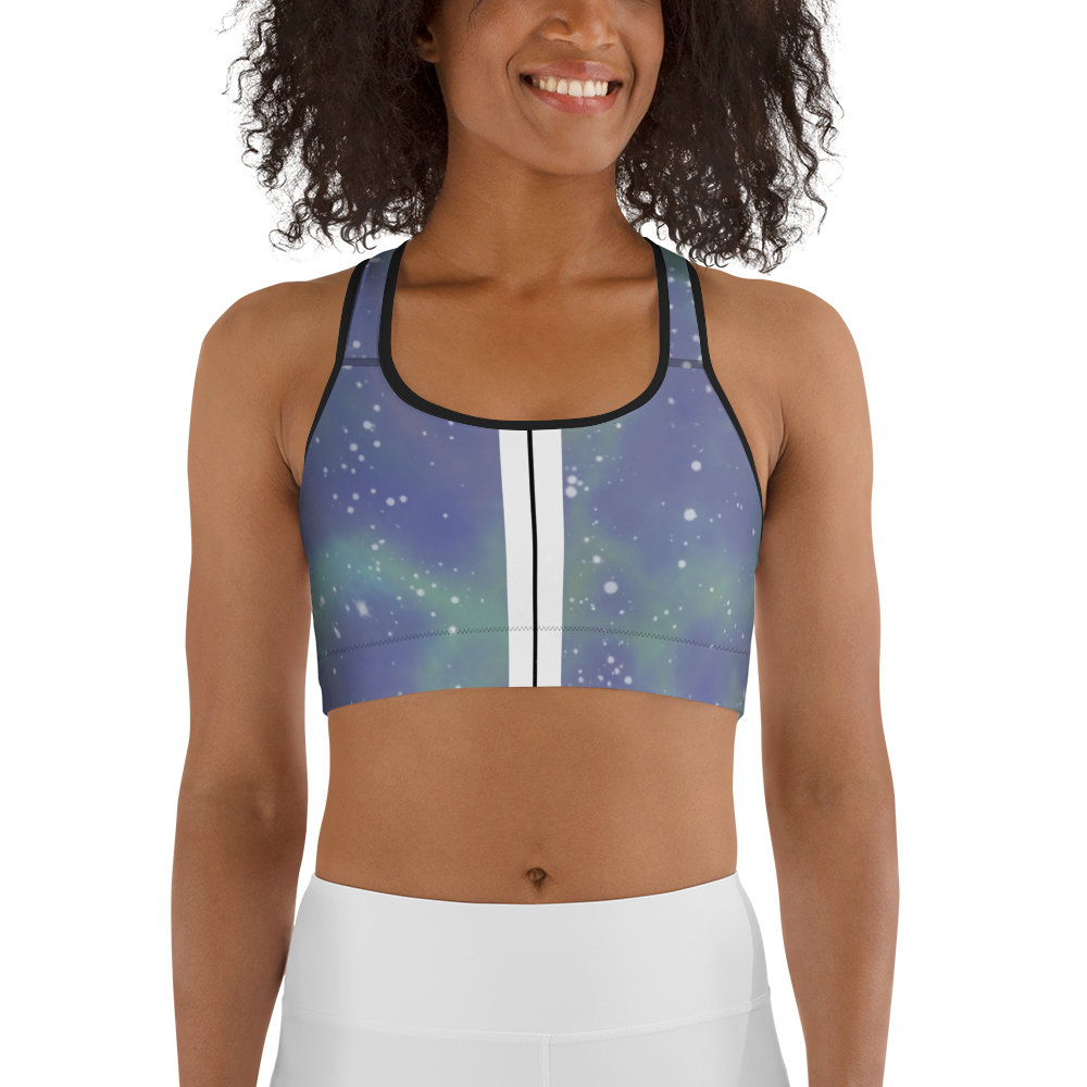 ROYAL ICONIC | Acid Wash Bleach Dye Galaxy Tie Dye Sports Bra Malibu Side Stripe Ascend Ether 1 Wash