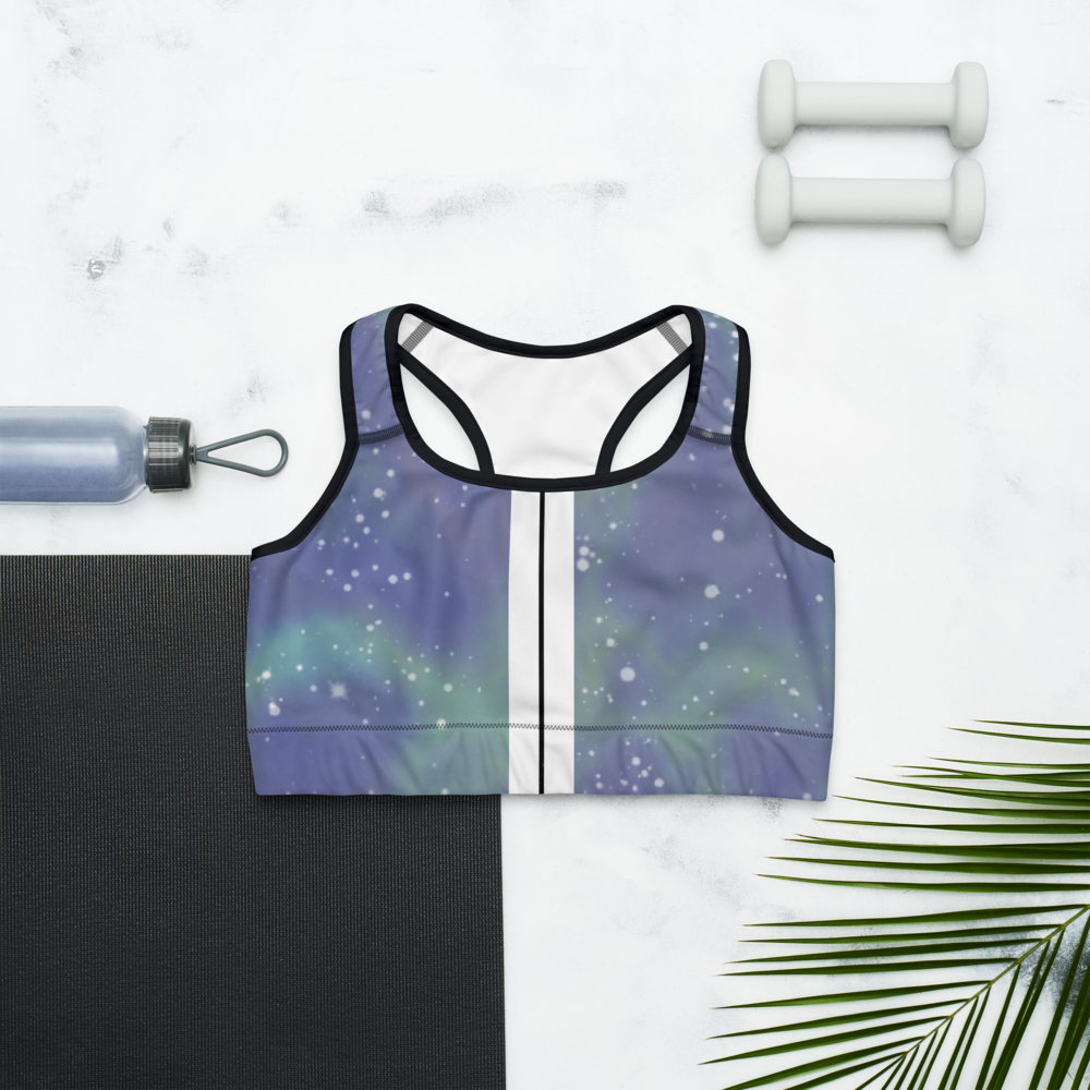 ROYAL ICONIC | Acid Wash Bleach Dye Galaxy Tie Dye Sports Bra Malibu Side Stripe Ascend Ether 1 Wash