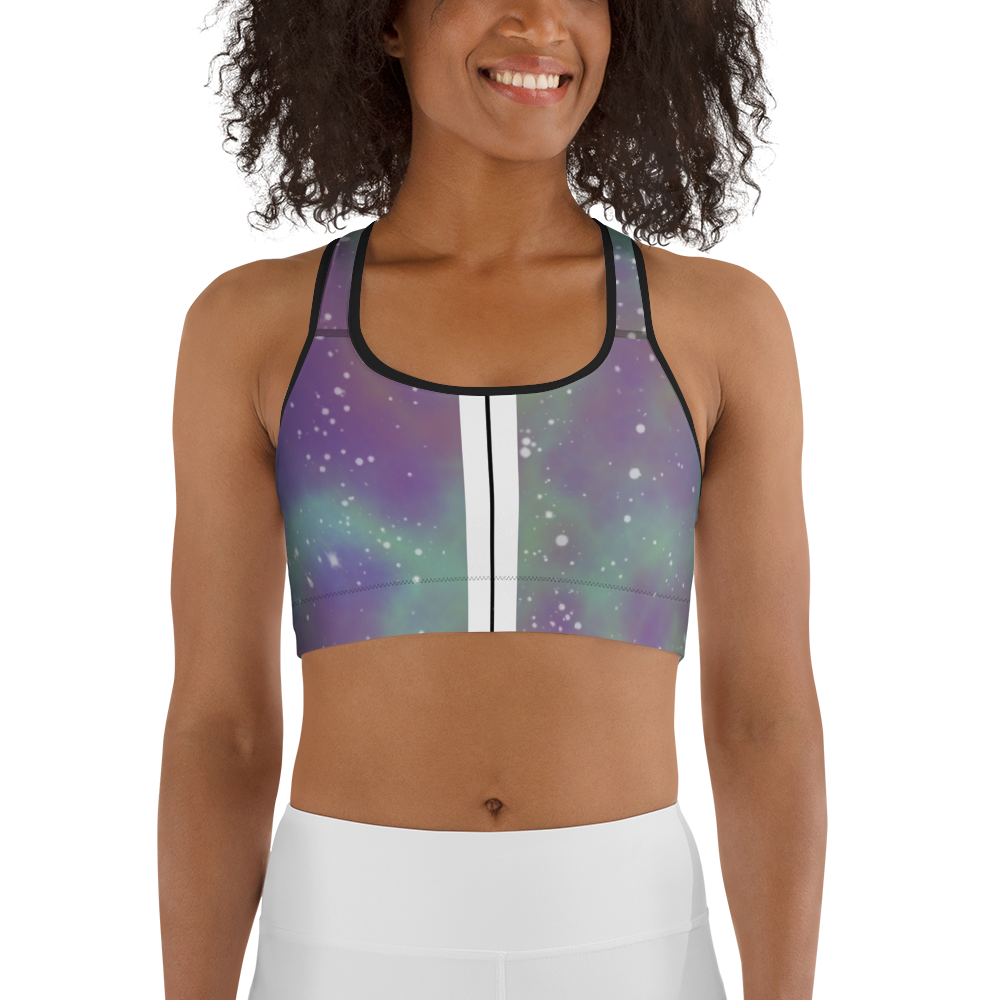 ROYAL ICONIC | Acid Wash Bleach Dye Galaxy Tie Dye Sports Bra Malibu Side Stripe Ascend Ether 2 Wash