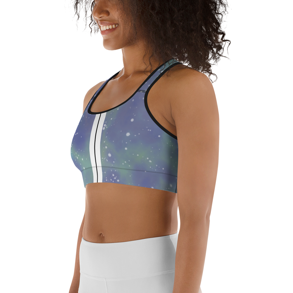 ROYAL ICONIC | Acid Wash Bleach Dye Galaxy Tie Dye Sports Bra Malibu Side Stripe Ascend Ether 1 Wash