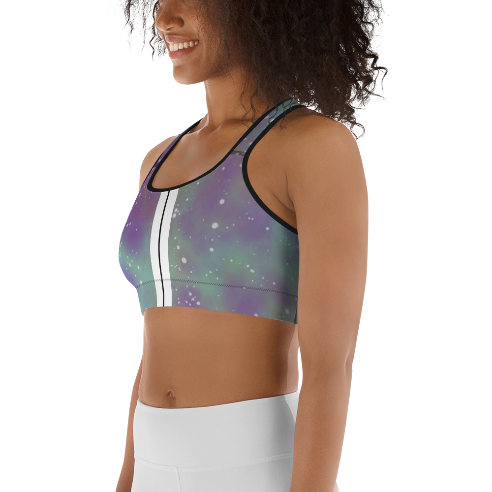 ROYAL ICONIC | Acid Wash Bleach Dye Galaxy Tie Dye Sports Bra Malibu Side Stripe Ascend Ether 2 Wash
