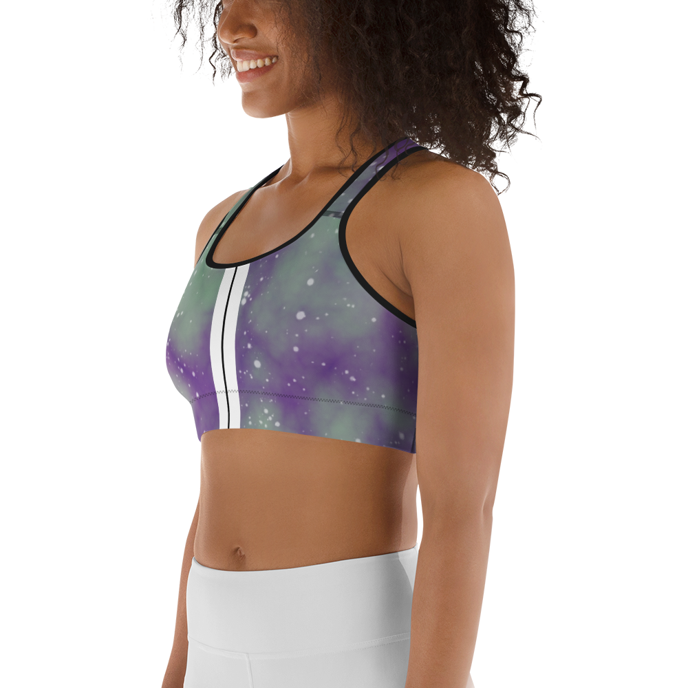 ROYAL ICONIC | Acid Wash Bleach Dye Galaxy Tie Dye Sports Bra Malibu Side Stripe Ascend Ether 4 Wash