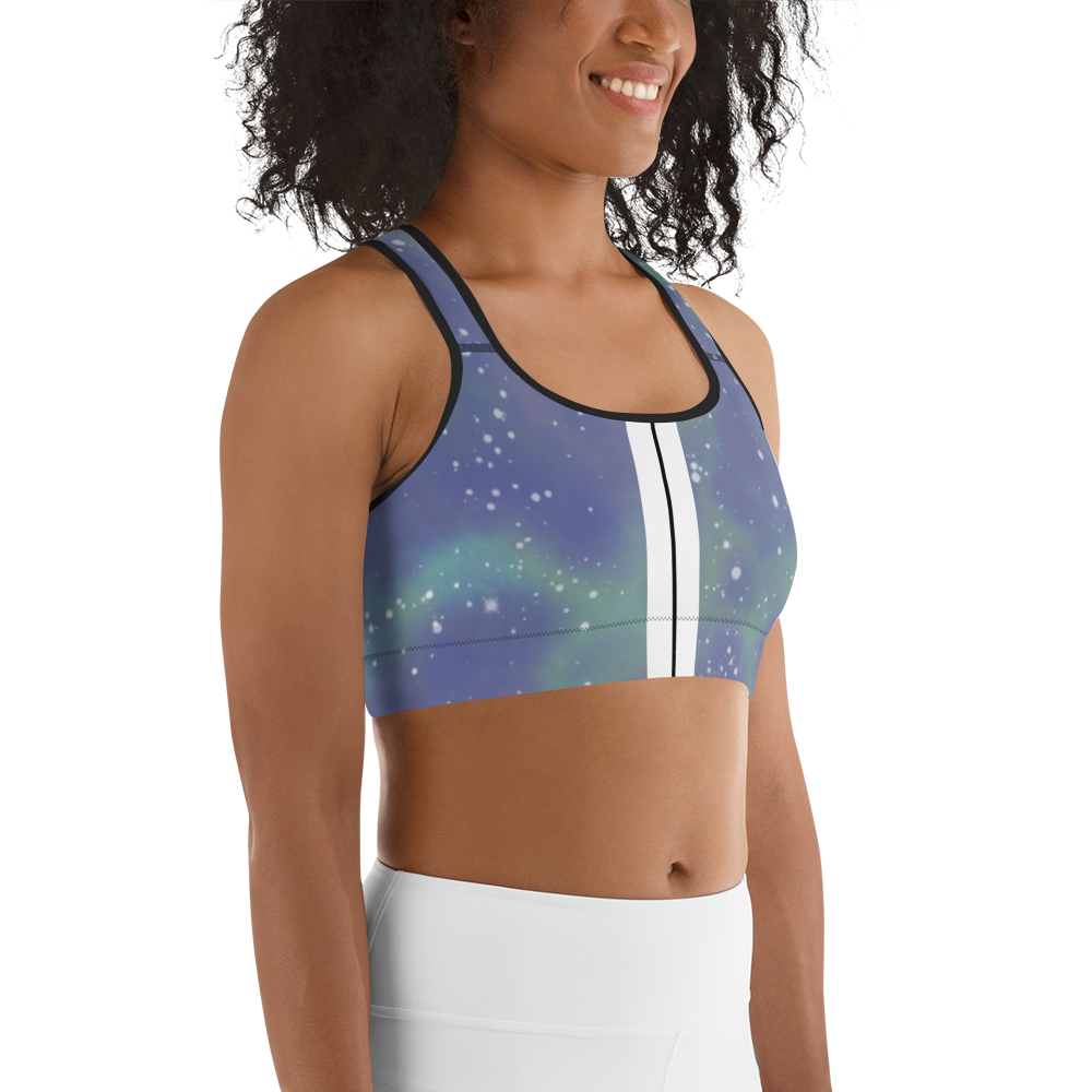 ROYAL ICONIC | Acid Wash Bleach Dye Galaxy Tie Dye Sports Bra Malibu Side Stripe Ascend Ether 1 Wash
