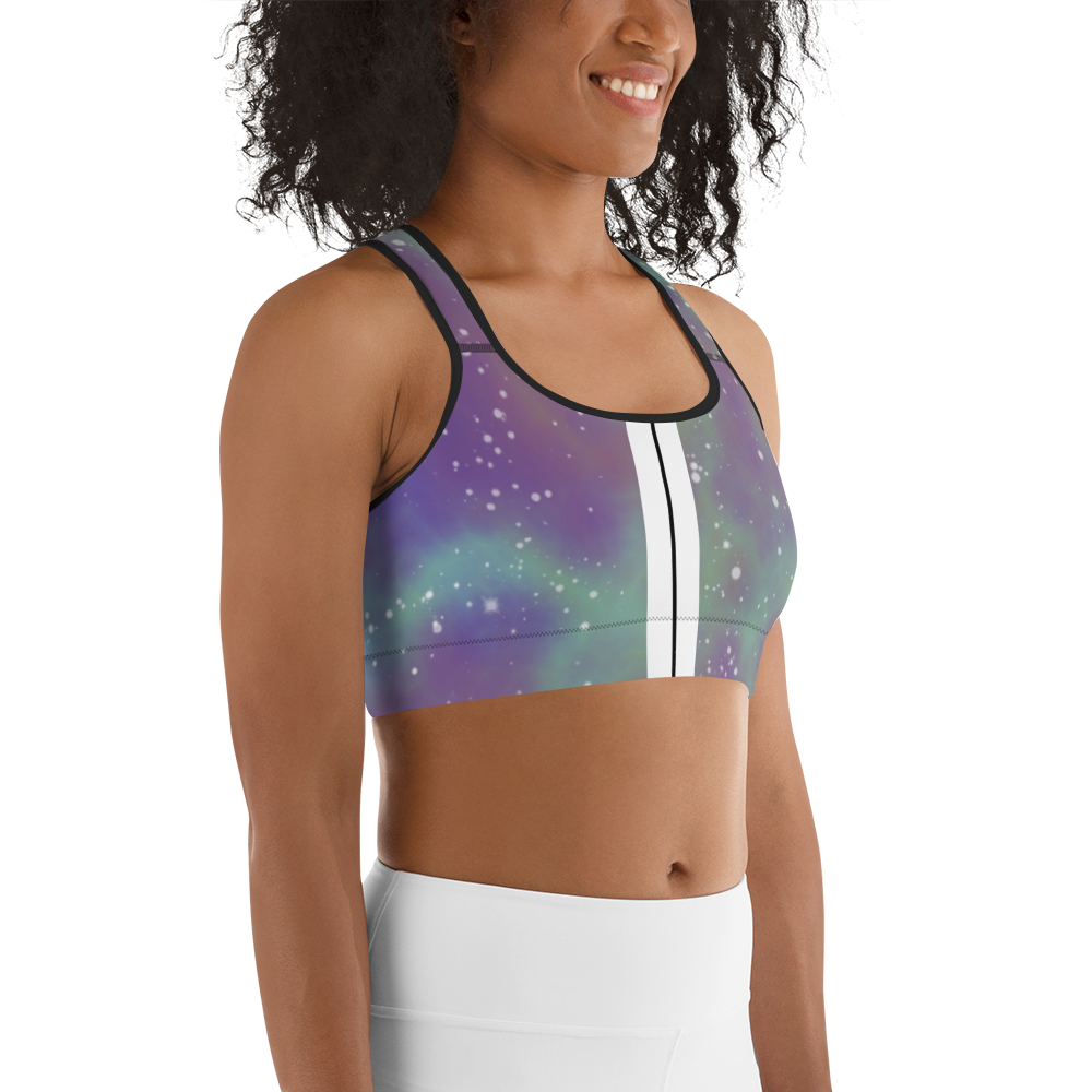 ROYAL ICONIC | Acid Wash Bleach Dye Galaxy Tie Dye Sports Bra Malibu Side Stripe Ascend Ether 2 Wash