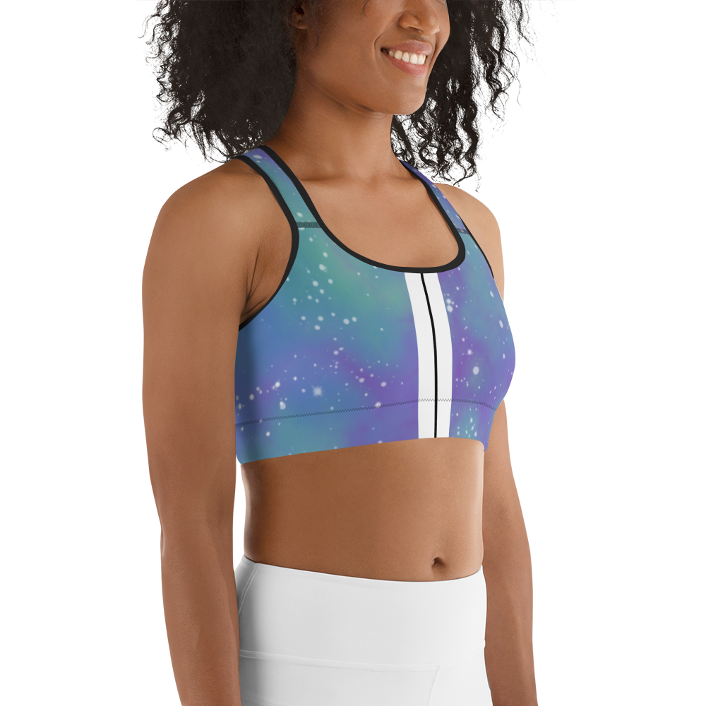 ROYAL ICONIC | Acid Wash Bleach Dye Galaxy Tie Dye Sports Bra Malibu Side Stripe Ascend Ether 3 Wash